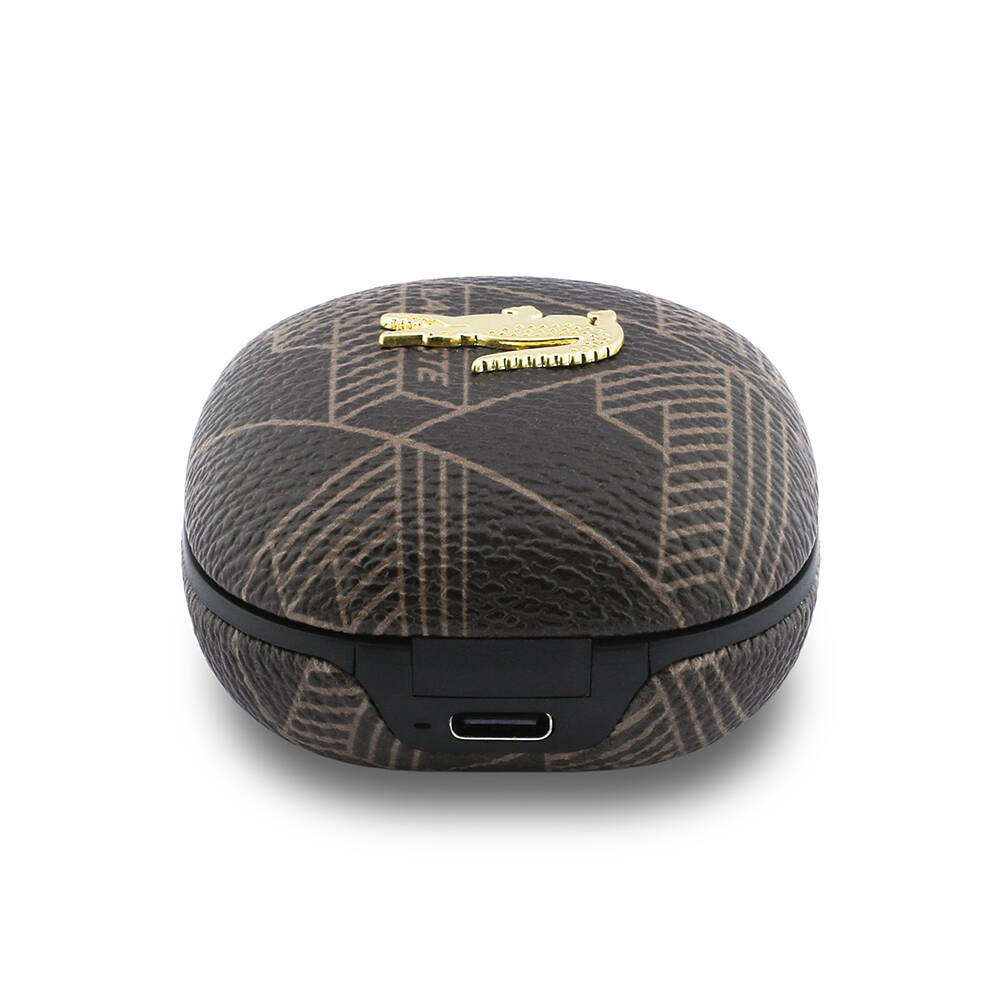 Lacoste Orjinal Lisanslı ANCENC Monogram Desenli TWS Kulak İçi Bluetooth Kulaklık v5.4 - 3