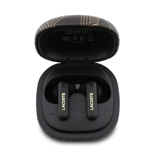 Lacoste Orjinal Lisanslı ANCENC Monogram Desenli TWS Kulak İçi Bluetooth Kulaklık v5.4 - 4
