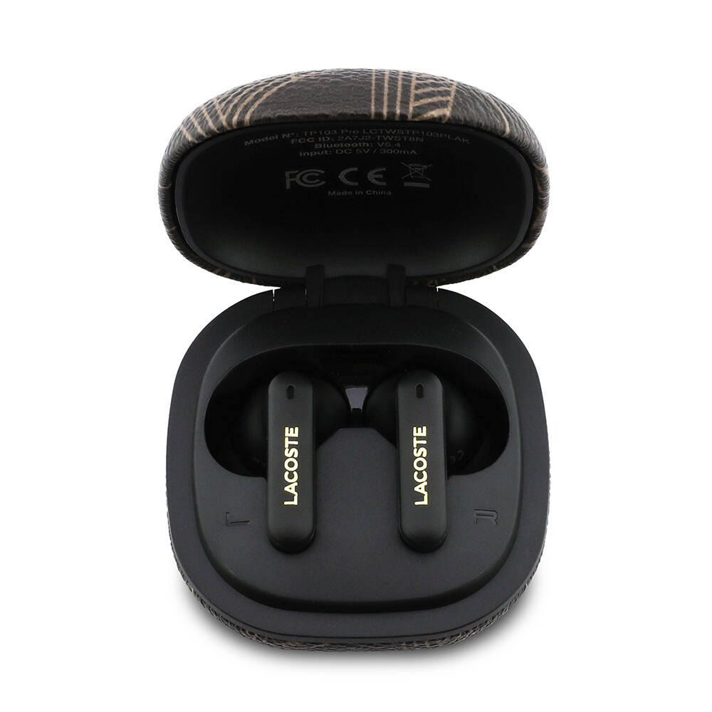 Lacoste Orjinal Lisanslı ANCENC Monogram Desenli TWS Kulak İçi Bluetooth Kulaklık v5.4 - 4