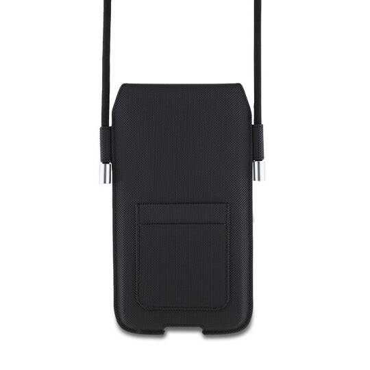 Lacoste Orjinal Lisanslı Çapraz Vücut Askılı PU Pike Desenli 6.7 inçe Kadar Universal Kılıf - 5