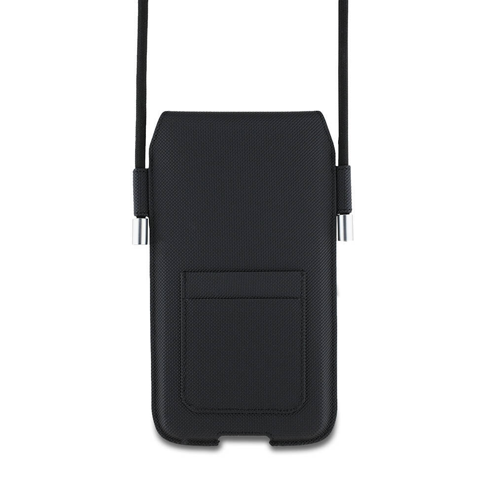 Lacoste Orjinal Lisanslı Çapraz Vücut Askılı PU Pike Desenli 6.7 inçe Kadar Universal Kılıf - 5