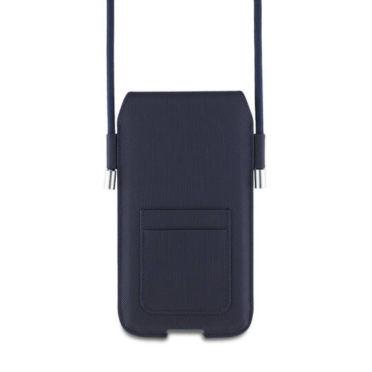 Lacoste Orjinal Lisanslı Çapraz Vücut Askılı PU Pike Desenli 6.7 inçe Kadar Universal Kılıf - 9