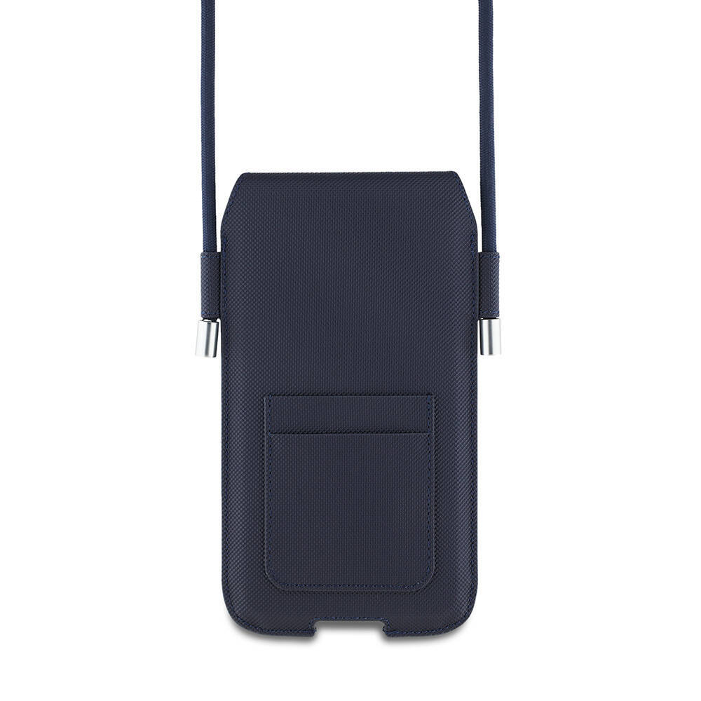 Lacoste Orjinal Lisanslı Çapraz Vücut Askılı PU Pike Desenli 6.7 inçe Kadar Universal Kılıf - 9