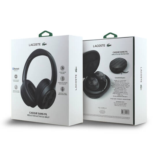 Lacoste Orjinal Lisanslı LH01 ANC Taşıma Çantalı Katlanabilir Kulak Üstü Bluetooth Kulaklık v5.4 - 10