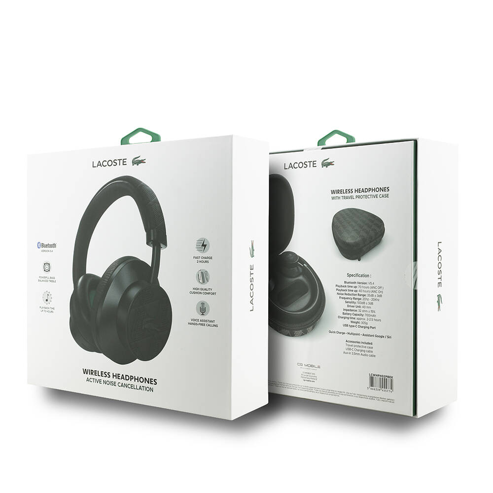 Lacoste Orjinal Lisanslı LH02 ANC Taşıma Çantalı Ayarlanabilir Kulak Üstü Bluetooth Kulaklık v5.4 - 9