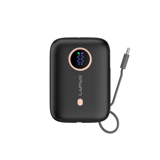 Lapas LP-PW001 Dijital LED Göstergeli Type-C Kablolu Taşınabilir Powerbank 10.000mAh - 6