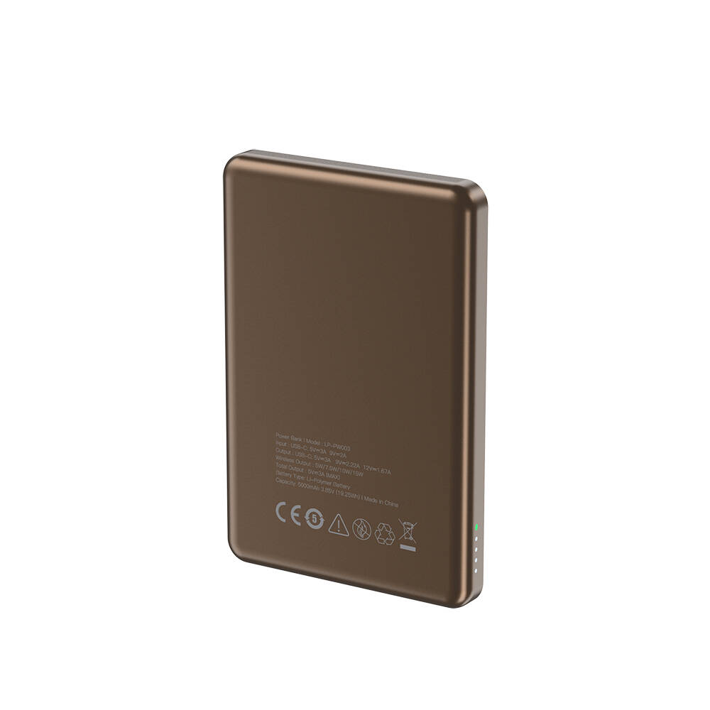 Lapas LP-PW003 Ultra İnce Hızlı Şarj Özellikli Wireless Powerbank 5000mAh 15W - 3