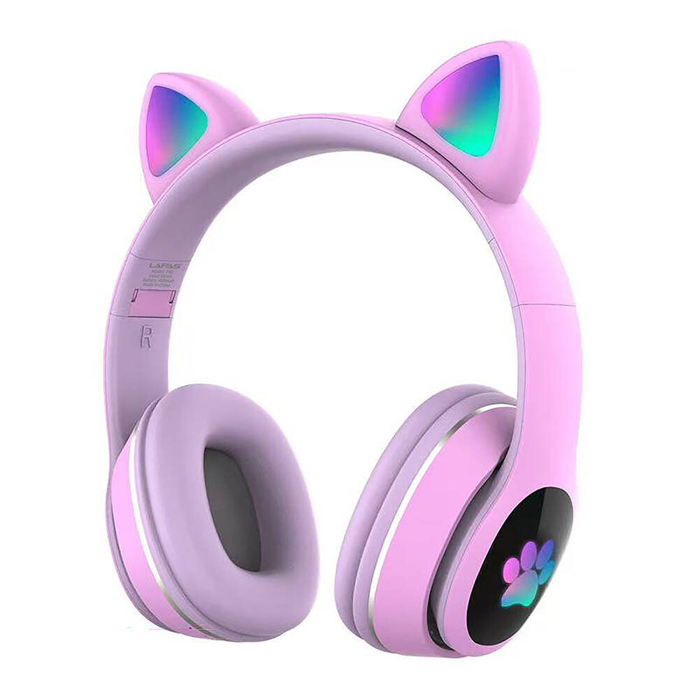 Lapas P40 Kedi Kulaklı Tasarımlı RGB Işıklı Bluetooth Kulaklık - 5