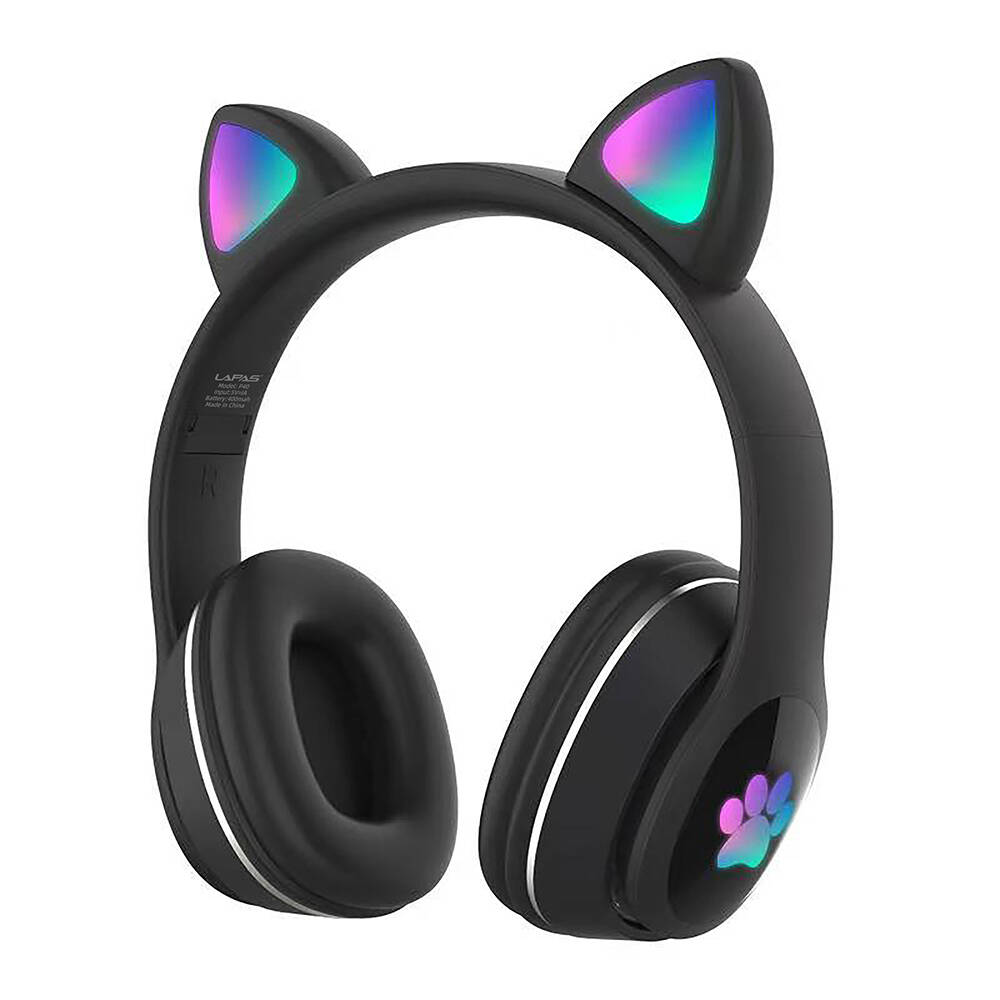 Lapas P40 Kedi Kulaklı Tasarımlı RGB Işıklı Bluetooth Kulaklık - 1