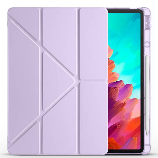Lenovo Idea Tab Pro 12.7 TB-373FU Kılıf Zore Tri Folding Kalem Bölmeli Standlı Kılıf - 10