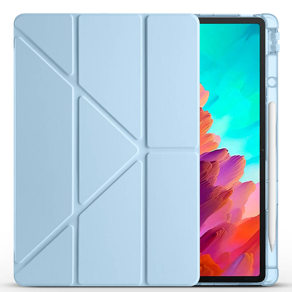 Lenovo Idea Tab Pro 12.7 TB-373FU Kılıf Zore Tri Folding Kalem Bölmeli Standlı Kılıf - 15