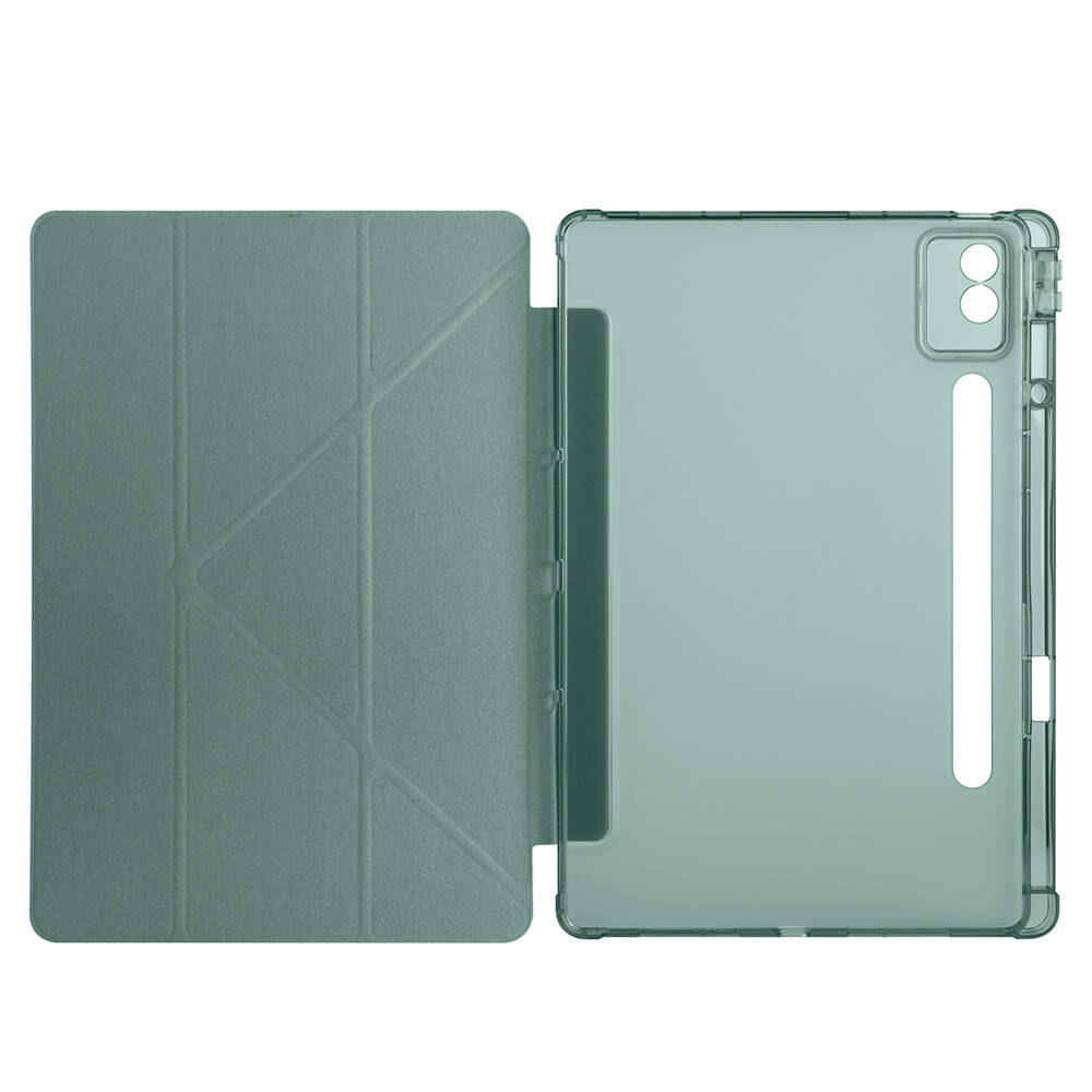 Lenovo Idea Tab Pro 12.7 TB-373FU Kılıf Zore Tri Folding Kalem Bölmeli Standlı Kılıf - 19