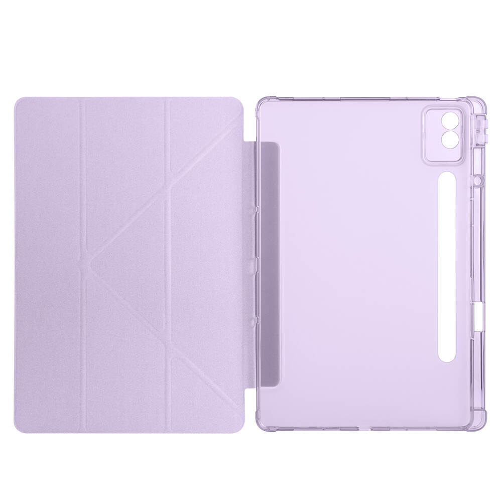 Lenovo Idea Tab Pro 12.7 TB-373FU Kılıf Zore Tri Folding Kalem Bölmeli Standlı Kılıf - 20