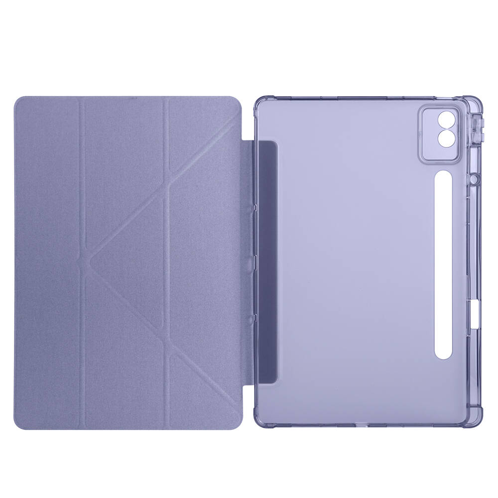 Lenovo Idea Tab Pro 12.7 TB-373FU Kılıf Zore Tri Folding Kalem Bölmeli Standlı Kılıf - 21