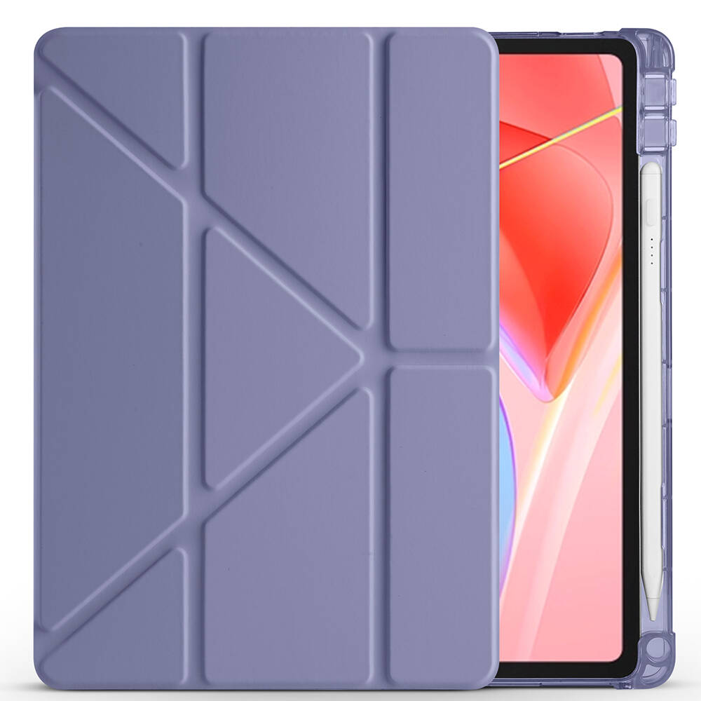 Lenovo Tab TB-311FU Kılıf Zore Tri Folding Kalem Bölmeli Standlı Kılıf - 9