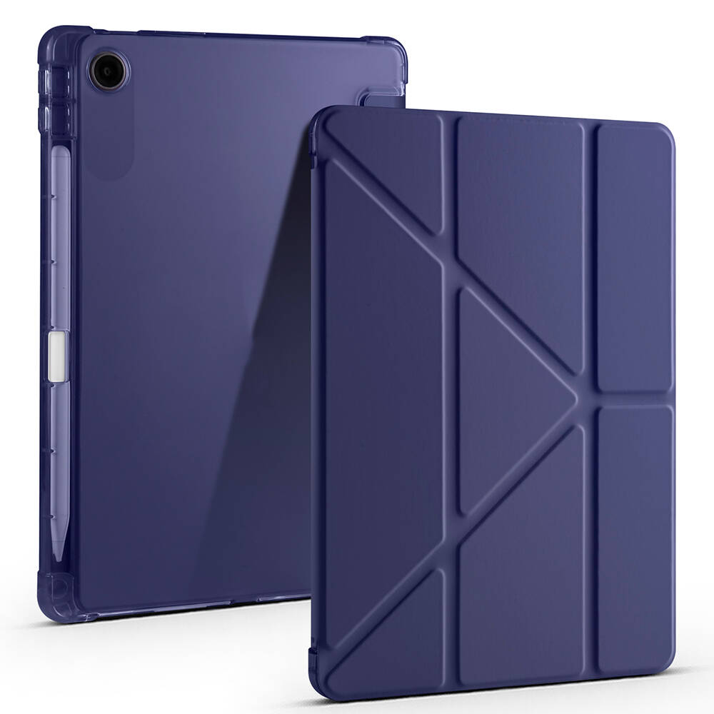 Lenovo Tab TB-311FU Kılıf Zore Tri Folding Kalem Bölmeli Standlı Kılıf - 7