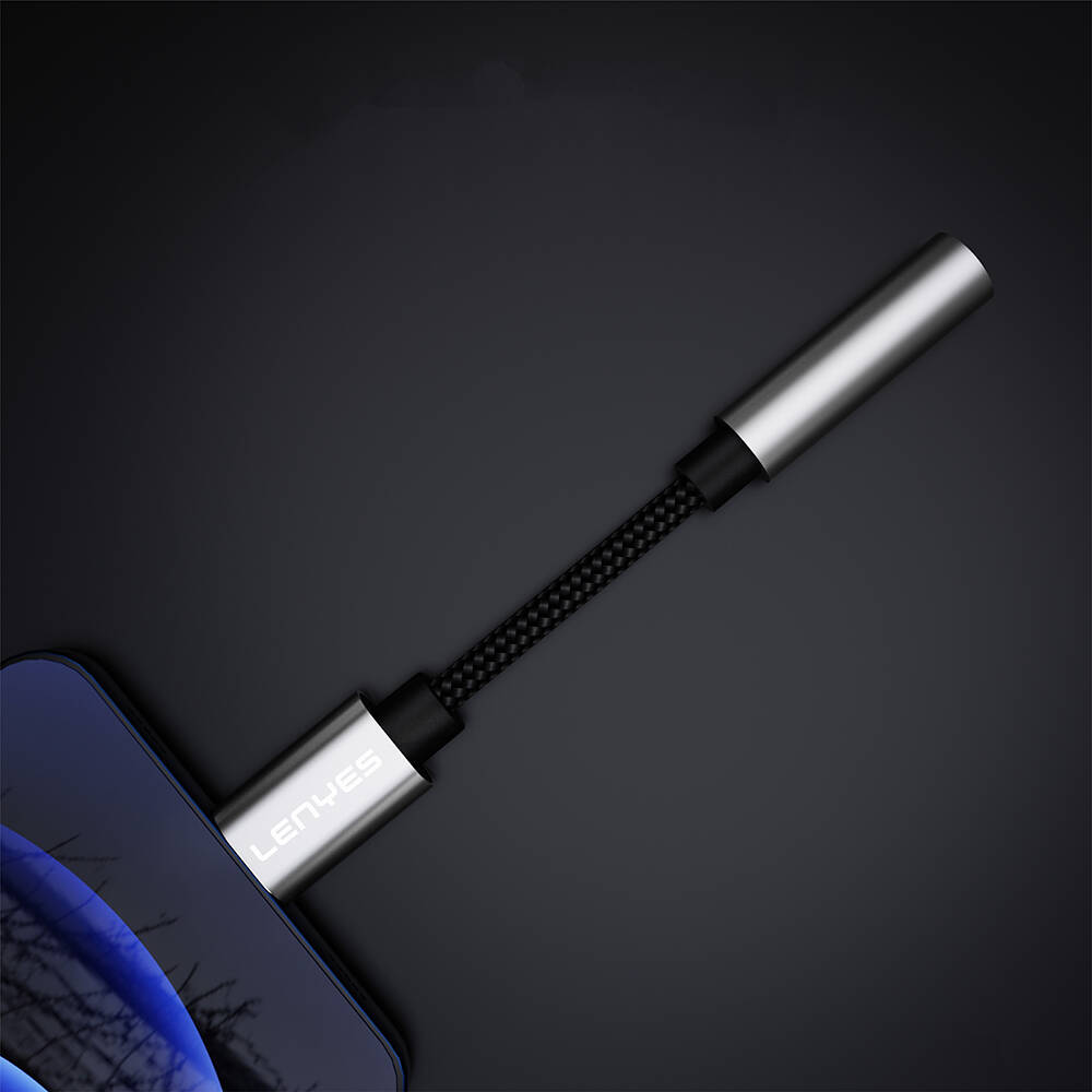 Lenyes AX105 Type-C to 3.5mm Aux Çevirici Örgülü Ses Adaptörü - 5