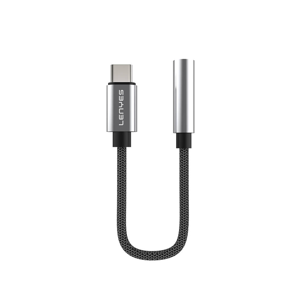 Lenyes AX105 Type-C to 3.5mm Aux Çevirici Örgülü Ses Adaptörü - 1