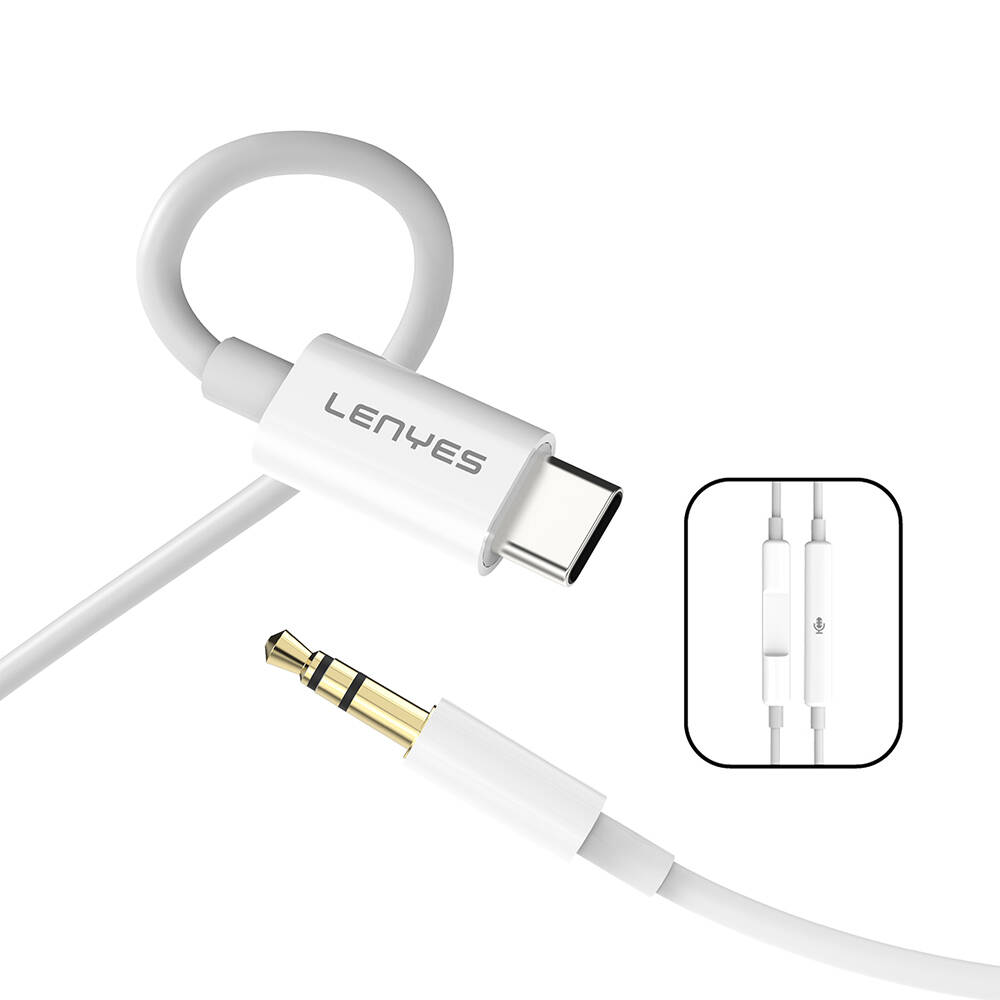 Lenyes AX106 Type-C to 3.5mm AUX Audio Kablo 1M - 2