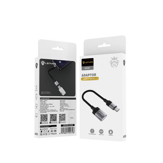Lenyes AX122 USB to Type-C Dönüştürücü OTG Kablo - 7