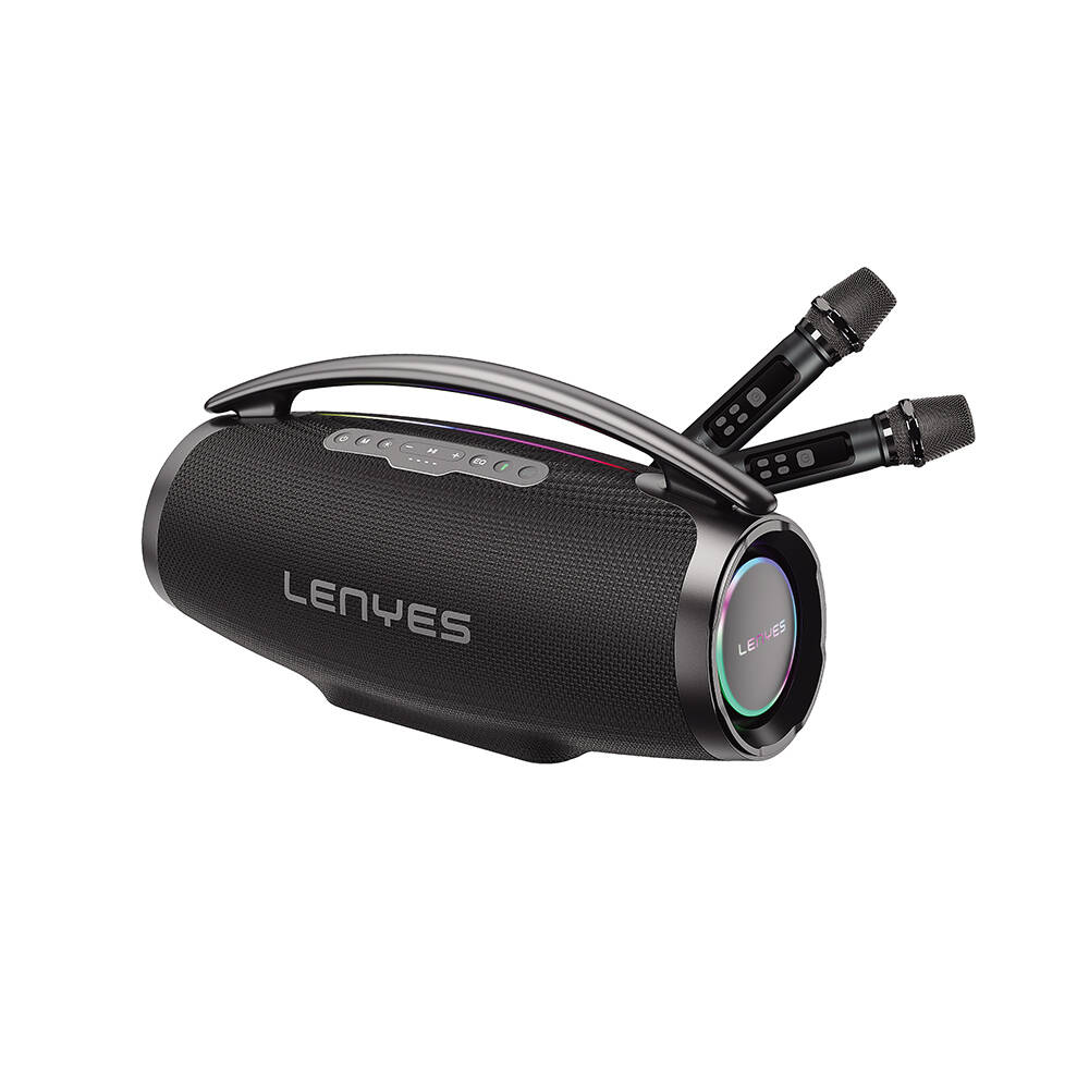 Lenyes Boost X Serisi RGB Işıklı Çift Mikrofonlu Taşınabilir Bluetooth Hoparlör v5.3 600W - 1