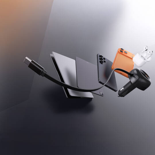 Lenyes CA59 Type-C Kablolu Hızlı Şarj Özellikli Type-C + USB-A Portlu Araç Şarj Aleti PD 60W - 6