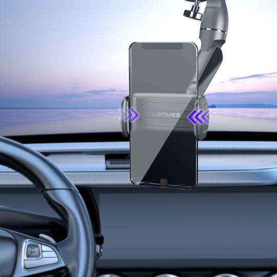 Lenyes CR146 360 Dönebilen Oynar Başlıklı Dikiz Ayna Araç Telefon Tutucu - 5