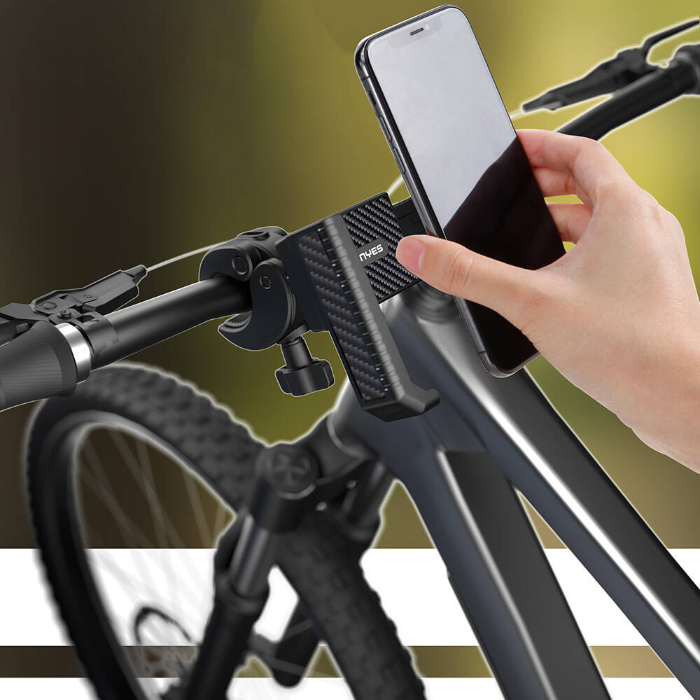 Lenyes CR182 360 Derece Ayarlanabilir Çift Kilitli Bisiklet ve Motosiklet Telefon Tutucu - 7