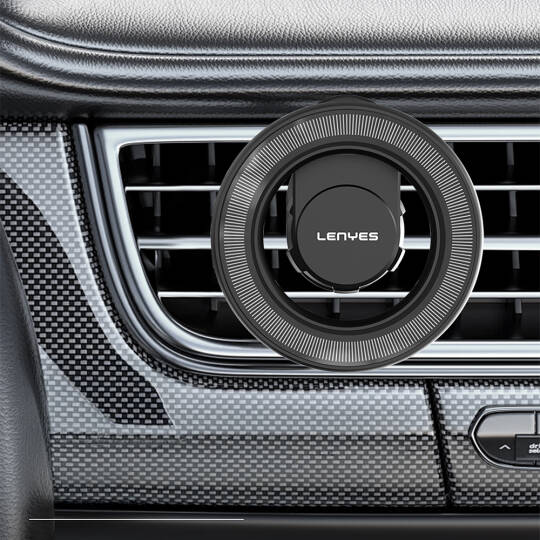 Lenyes CR183 M-safe Magnetik Özellikli 360 Derece Dönebilen Havalandırma Tasarım Araç Telefon Tutucu - 3