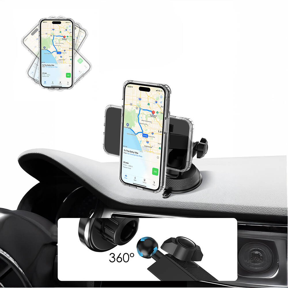 Lenyes CR184 360 Derece Dönebilen Teleskopik Vantuzlu Araç Telefon Tutucu - 4