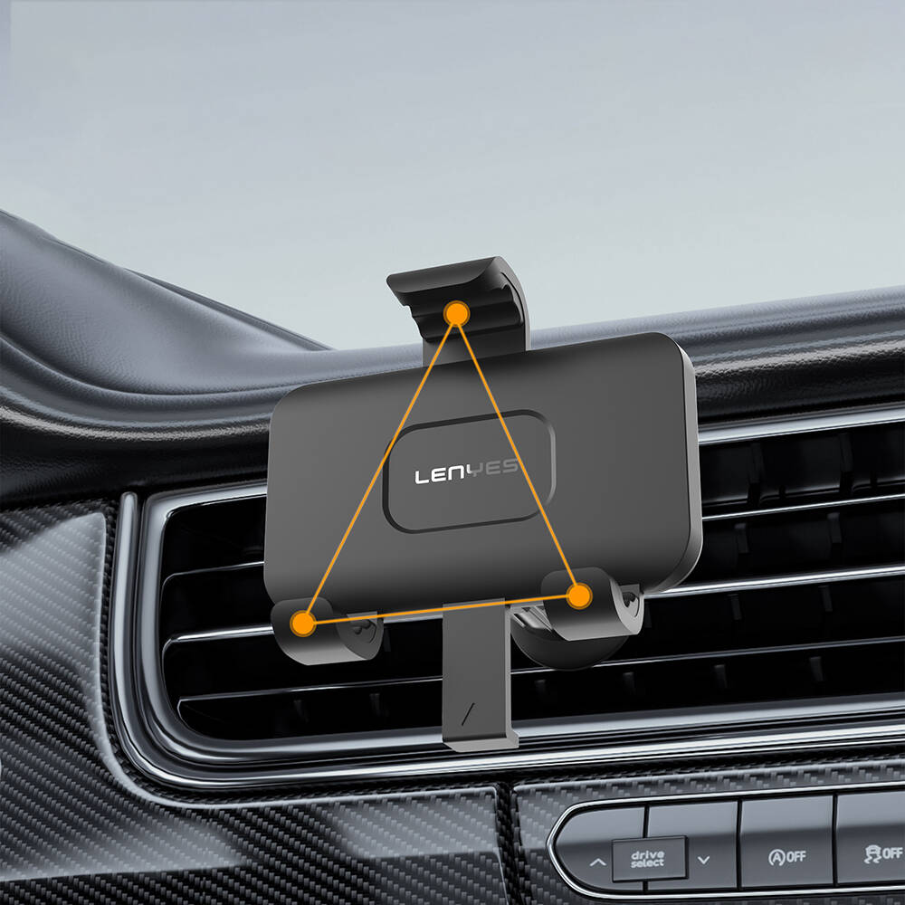 Lenyes CR196 360° Dönebilen Havalandırma Tasarım Araç Telefon Tutucu - 6