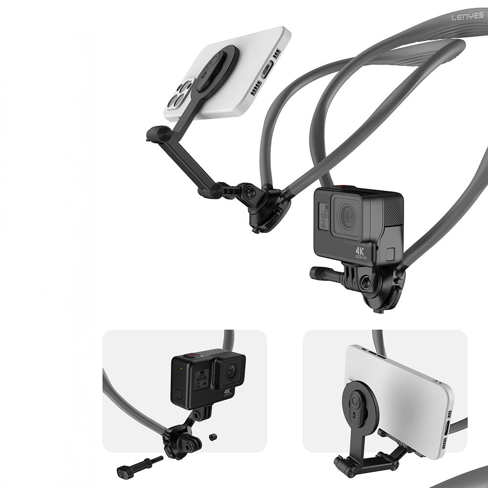 Lenyes CR197 Eller Serbest Magnetik Boyun Askılı Telefon Tutucu - 3