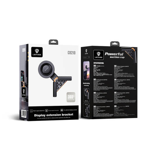 Lenyes CR210 360 Dönebilen V Köşeli Magnetik Araç İçi Telefon Tutucu - 2