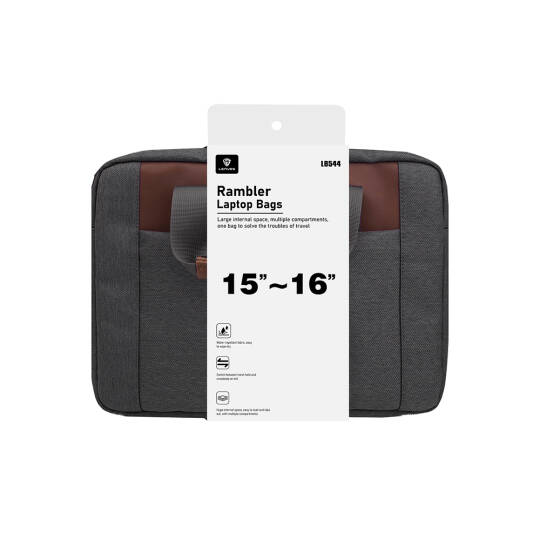 Lenyes LB544 Rambler Serisi Polyester Kumaş 15-16 inç Su Geçirmez Laptop Çantası - 3