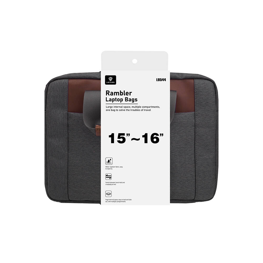 Lenyes LB544 Rambler Serisi Polyester Kumaş 15-16 inç Su Geçirmez Laptop Çantası - 3