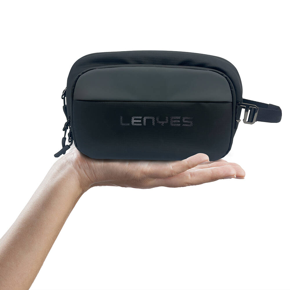 Lenyes LB560 Su Geçirmez Aşınmaya ve Çizilmeye Dayanıklı Çapraz Vücut Askılı Omuz ve El Aksesuar Çantası 20cm - 3