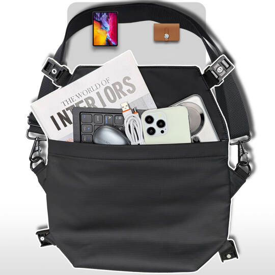 Lenyes LB563 Dreamer Crossbody Serisi Su Geçirmez Deri Tasarımlı Çapraz Vücut Çantası - 4