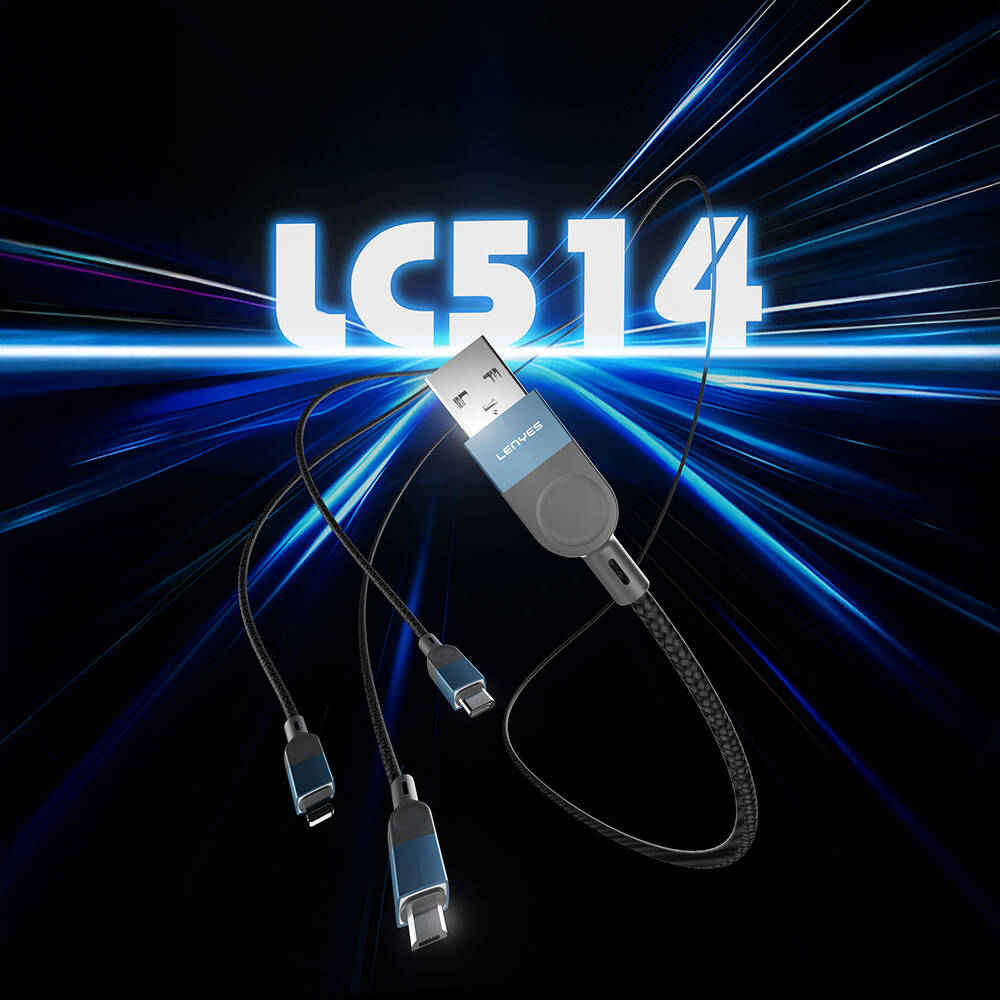 Lenyes LC514 USB-A to Lightning Hızlı Şarj Özellikli Örgülü Data ve Şarj Kablosu 15W 1M - 5