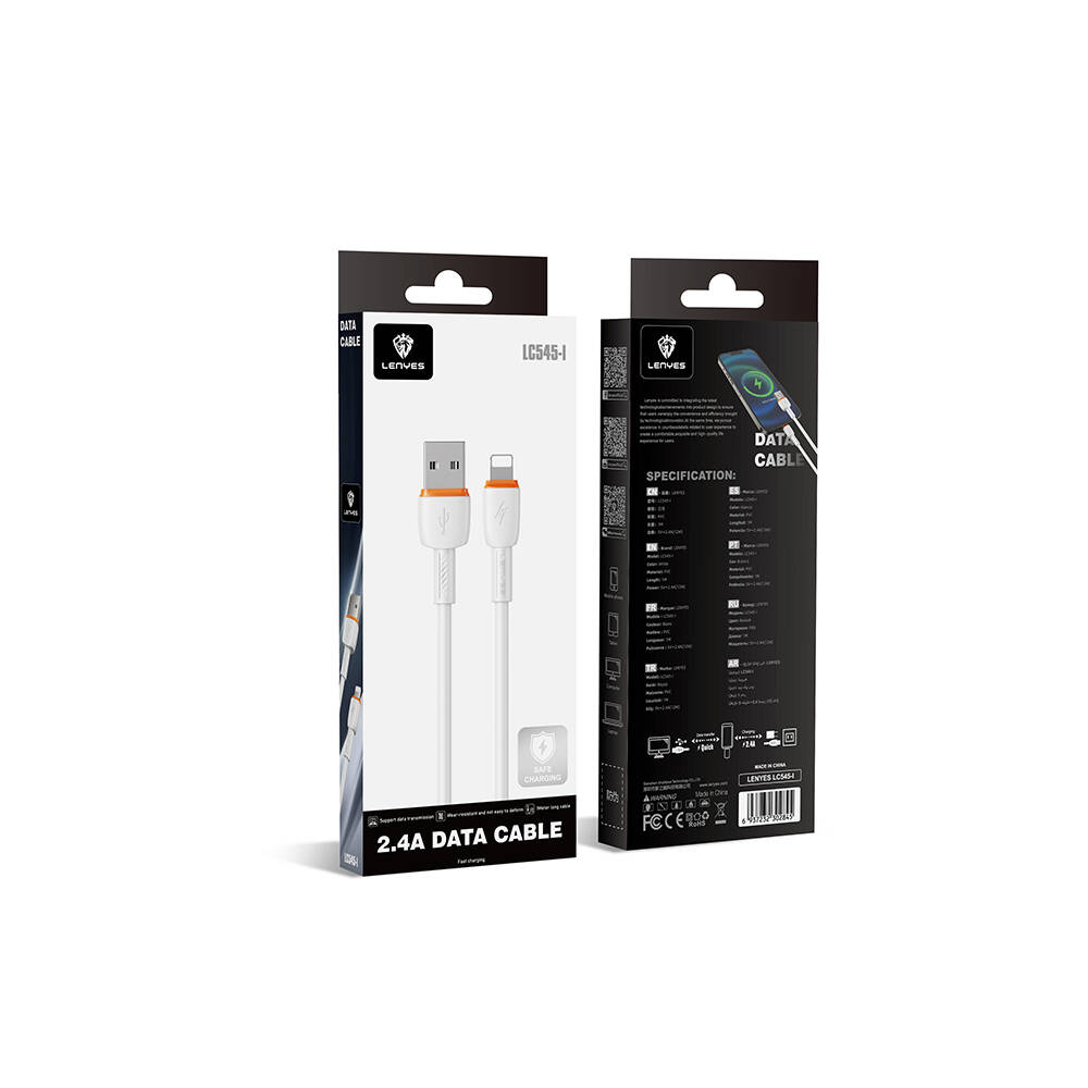 Lenyes LC545 USB to Lightning Hızlı Şarj Özellikli Data ve Şarj Kablosu 12W 1M - 3