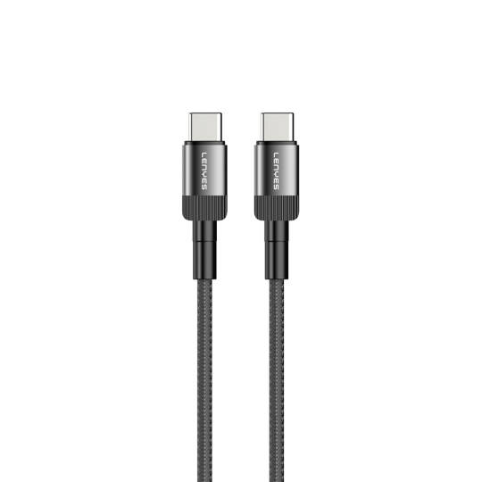 Lenyes LC546 Type-C to Type-C Örgü Tasarımlı Hızlı Şarj Özellikli Data ve Şarj Kablosu 60W 1M - 2