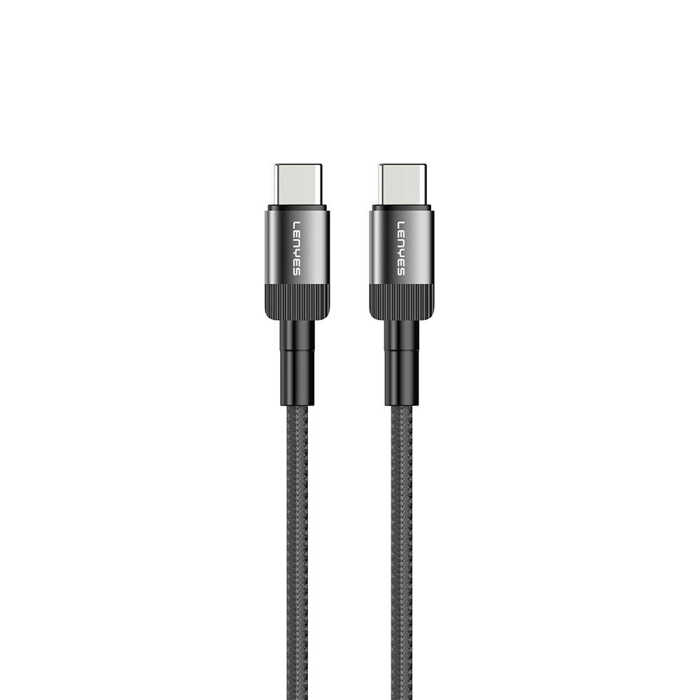Lenyes LC546 Type-C to Type-C Örgü Tasarımlı Hızlı Şarj Özellikli Data ve Şarj Kablosu 60W 1M - 2