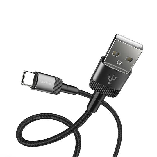Lenyes LC546 USB-A to Type-C Örgü Tasarımlı Hızlı Şarj Özellikli Data ve Şarj Kablosu 12W 1M - 3