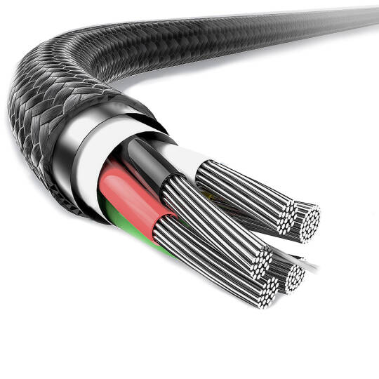 Lenyes LC546 USB-A to Type-C Örgü Tasarımlı Hızlı Şarj Özellikli Data ve Şarj Kablosu 12W 1M - 4