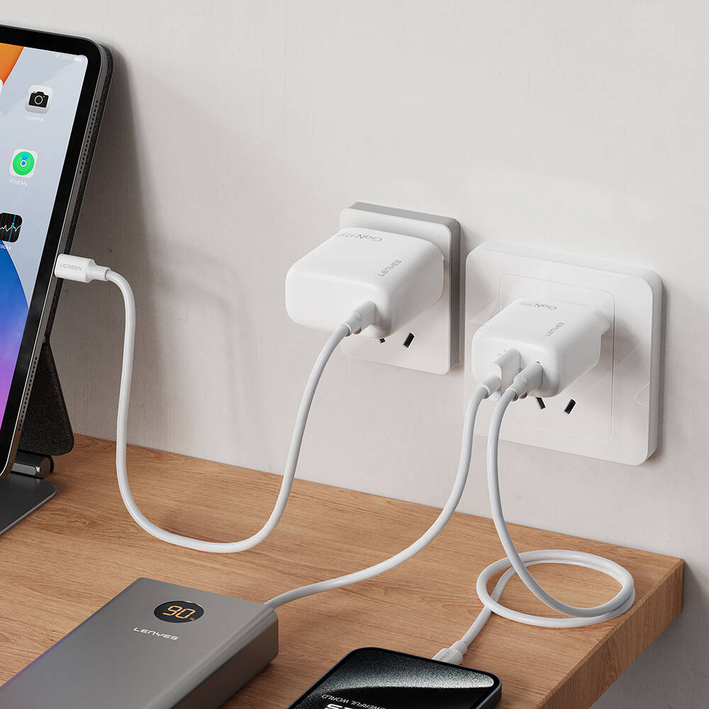 Lenyes LCH93 Type-C ve USB GaN Teknolojili PD Hızlı Şarj Özellikli Şarj Başlığı 30W - 7