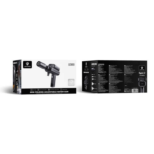 Lenyes LCW01 Taşınabilir 5 Kademeli Yüksek Basınçlı Köpük Hazneli Yıkama Tabancası 120W - 2