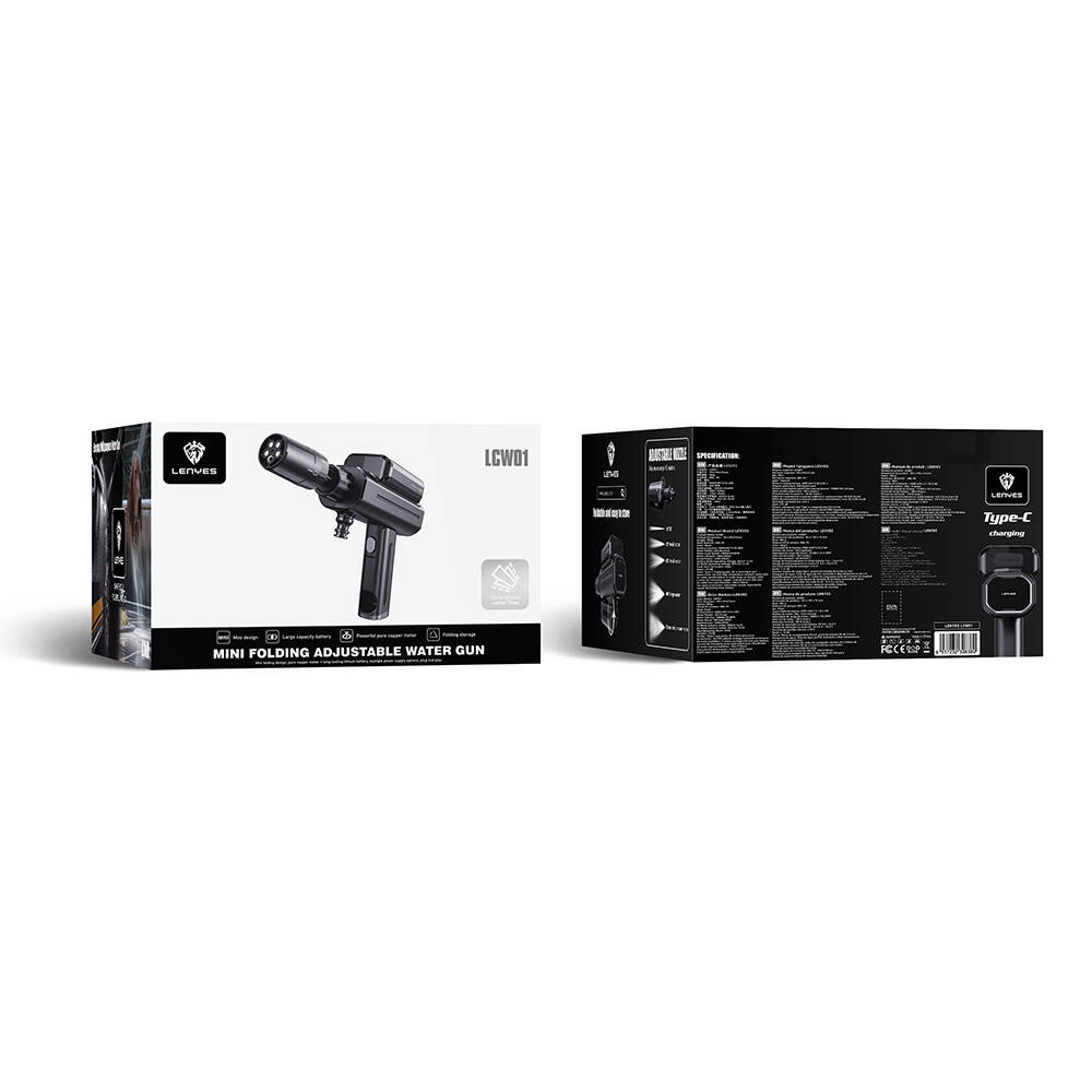 Lenyes LCW01 Taşınabilir 5 Kademeli Yüksek Basınçlı Köpük Hazneli Yıkama Tabancası 120W - 2