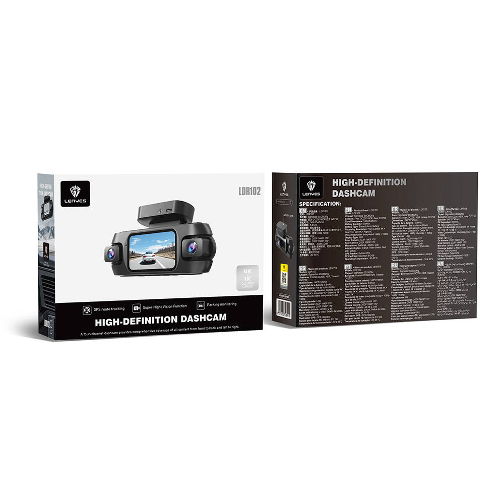 Lenyes LDR102 4K Ultra HD Wifi Destekli Akıllı Ön ve Arka Araç Kamerası - 4
