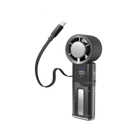 Lenyes LHF14 Dijital LED Göstergeli Buz Kompresli Katlanabilir Portatif Soğutucu El Fanı - 2