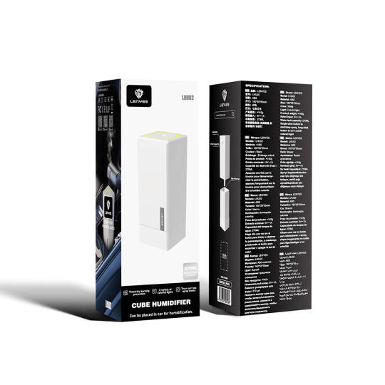Lenyes LHU02 Küp Tipi RGB Atmosfer Işıklı Nano Sprey Sessiz Hava Nemlendirici - 11