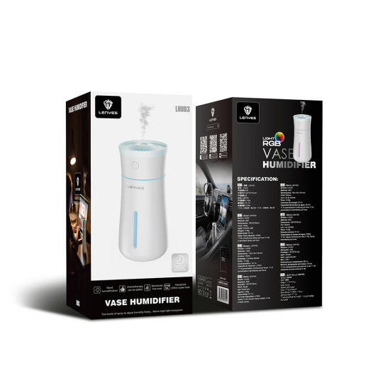 Lenyes LHU03 Vazo Tipi RGB Atmosfer Işıklı Nano Sprey Sessiz Hava Nemlendirici - 9